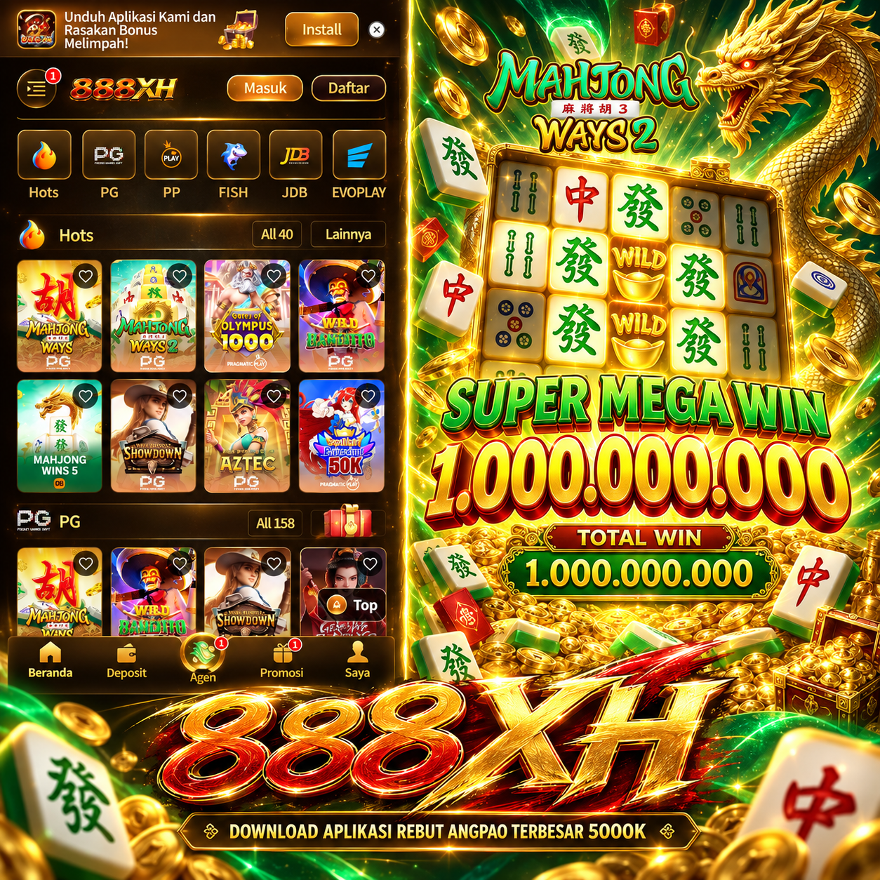 888XH - Pilihan Game PG Soft untuk Penggemar Slot Online